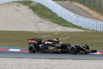 World © Octane Photographic Ltd. Lotus F1 Team E23 Hybrid – Pastor Maldonado. Tuesday 12th May 2015, F1 In-season testing, Circuit de Barcelona-Catalunya, Spain. Digital Ref: 1268LB7D1679