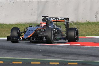 World © Octane Photographic Ltd. Sahara Force India VJM08 – Esteban Ocon. Wednesday 13th May 2015, F1 In-season testing, Circuit de Barcelona-Catalunya, Spain. Digital Ref: 1269CB7D1786