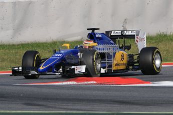 World © Octane Photographic Ltd. Sauber F1 Team C34-Ferrari – Raffaele Marciello. Wednesday 13th May 2015, F1 In-season testing F1 In-season testing Circuit de Barcelona-Catalunya, Spain. Digital Ref: 1269CB7D1839