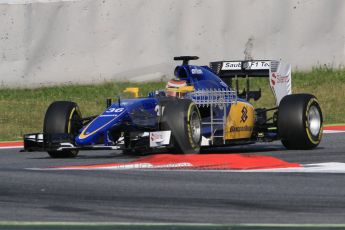 World © Octane Photographic Ltd. Sauber F1 Team C34-Ferrari – Raffaele Marciello. Wednesday 13th May 2015, F1 In-season testing F1 In-season testing Circuit de Barcelona-Catalunya, Spain. Digital Ref: 1269CB7D1839