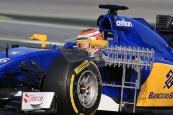 World © Octane Photographic Ltd. Sauber F1 Team C34-Ferrari – Raffaele Marciello. Wednesday 13th May 2015, F1 In-season testing F1 In-season testing Circuit de Barcelona-Catalunya, Spain. Digital Ref: 1269CB7D1853