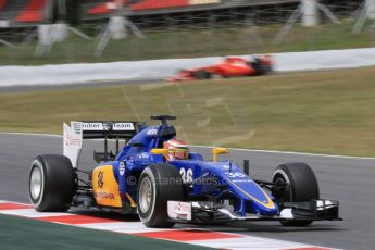 World © Octane Photographic Ltd. Sauber F1 Team C34-Ferrari – Raffaele Marciello. Wednesday 13th May 2015, F1 In-season testing F1 In-season testing Circuit de Barcelona-Catalunya, Spain. Digital Ref: 1269CB7D2328