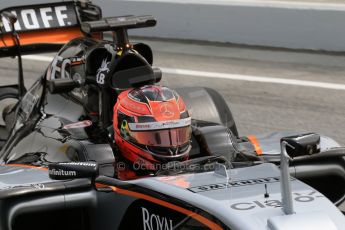 World © Octane Photographic Ltd. Sahara Force India VJM08 – Esteban Ocon. Wednesday 13th May 2015, F1 In-season testing, Circuit de Barcelona-Catalunya, Spain. Digital Ref: 1269CB7D2355