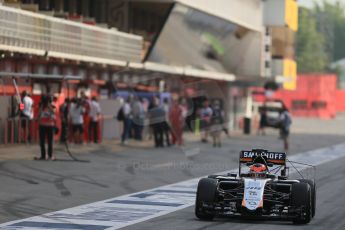 World © Octane Photographic Ltd. Sahara Force India VJM08 – Esteban Ocon. Wednesday 13th May 2015, F1 In-season testing, Circuit de Barcelona-Catalunya, Spain. Digital Ref: 1269LB1D2360