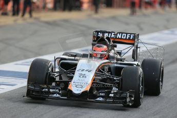 World © Octane Photographic Ltd. Sahara Force India VJM08 – Esteban Ocon. Wednesday 13th May 2015, F1 In-season testing, Circuit de Barcelona-Catalunya, Spain. Digital Ref: 1269LB1D2371