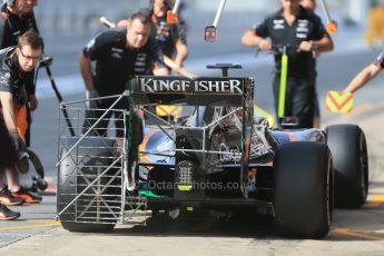 World © Octane Photographic Ltd. Sahara Force India VJM08 – Esteban Ocon. Wednesday 13th May 2015, F1 In-season testing, Circuit de Barcelona-Catalunya, Spain. Digital Ref: 1269LB1D2632