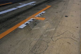 World © Octane Photographic Ltd. Williams Martini Racing - pit markers. Wednesday 13th May 2015, F1 In-season testing, Circuit de Barcelona-Catalunya, Spain. Digital Ref: 1269LB5D2341