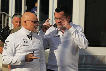 World © Octane Photographic Ltd. McLaren Honda Eric Boullier. Friday 8th May 2015, F1 Spanish GP Practice 1, Circuit de Barcelona-Catalunya, Spain. Digital Ref: 1249CB1L5952