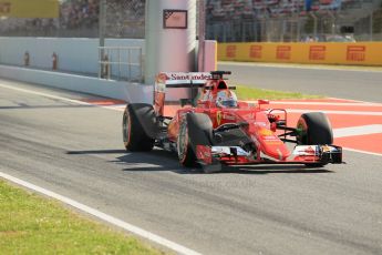 World © Octane Photographic Ltd. Scuderia Ferrari SF15-T– Sebastian Vettel. Friday 8th May 2015, F1 Spanish GP Practice 1, Circuit de Barcelona-Catalunya, Spain. Digital Ref: 1249CB1L6078