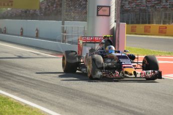 World © Octane Photographic Ltd. Scuderia Toro Rosso STR10 – Max Verstappen Friday 8th May 2015, F1 Spanish GP Practice 1, Circuit de Barcelona-Catalunya, Spain. Digital Ref: 1249CB1L6081