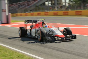 World © Octane Photographic Ltd. Manor Marussia F1 Team – Roberto Merhi. Friday 8th May 2015, F1 Spanish GP Practice 1, Circuit de Barcelona-Catalunya, Spain. Digital Ref: 1249CB1L6153