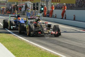 World © Octane Photographic Ltd. Lotus F1 Team E23 Hybrid – Pastor Maldonado. Friday 8th May 2015, F1 Spanish GP Practice 1, Circuit de Barcelona-Catalunya, Spain. Digital Ref: 1249CB1L6169