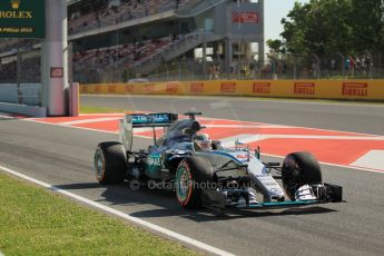 World © Octane Photographic Ltd. Mercedes AMG Petronas F1 W06 Hybrid – Lewis Hamilton. Friday 8th May 2015, F1 Spanish GP Practice 1, Circuit de Barcelona-Catalunya, Spain. Digital Ref: 1249CB1L6209