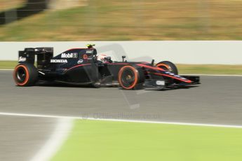 World © Octane Photographic Ltd. McLaren Honda MP4/30 - Jenson Button. Friday 8th May 2015, F1 Spanish GP Practice 1, Circuit de Barcelona-Catalunya, Spain. Digital Ref: 1249CB1L6373