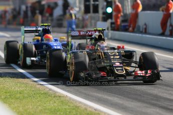 World © Octane Photographic Ltd. Lotus F1 Team E23 Hybrid – Pastor Maldonado. Friday 8th May 2015, F1 Spanish GP Practice 1, Circuit de Barcelona-Catalunya, Spain. Digital Ref: 1249CB5D0547