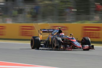 World © Octane Photographic Ltd. McLaren Honda MP4/30 - Jenson Button. Friday 8th May 2015, F1 Spanish GP Practice 1, Circuit de Barcelona-Catalunya, Spain. Digital Ref: 1249CB5D0564