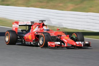 World © Octane Photographic Ltd. Scuderia Ferrari SF15-T– Sebastian Vettel. Friday 8th May 2015, F1 Spanish GP Practice 1, Circuit de Barcelona-Catalunya, Spain. Digital Ref: 1249CB5D0678