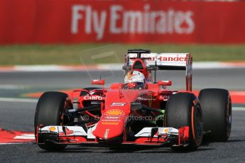 World © Octane Photographic Ltd. Scuderia Ferrari SF15-T– Sebastian Vettel. Friday 8th May 2015, F1 Spanish GP Practice 1, Circuit de Barcelona-Catalunya, Spain. Digital Ref: 1249LB1D5953