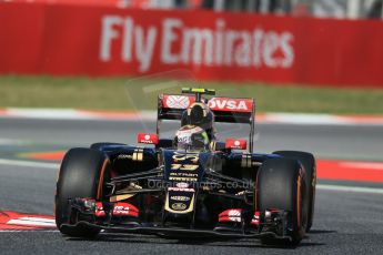 World © Octane Photographic Ltd. Lotus F1 Team E23 Hybrid – Pastor Maldonado. Friday 8th May 2015, F1 Spanish GP Practice 1, Circuit de Barcelona-Catalunya, Spain. Digital Ref: 1249LB1D5982