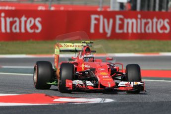 World © Octane Photographic Ltd. Scuderia Ferrari SF15-T– Kimi Raikkonen. Friday 8th May 2015, F1 Spanish GP Practice 1, Circuit de Barcelona-Catalunya, Spain. Digital Ref: 1249LB1D6033