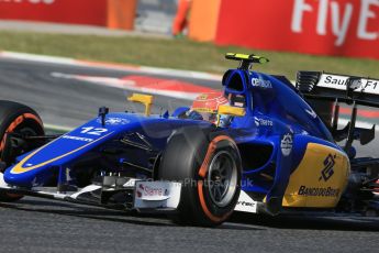 World © Octane Photographic Ltd. Sauber F1 Team C34-Ferrari – Felipe Nasr. Friday 8th May 2015, F1 Spanish GP Practice 1 Circuit de Barcelona-Catalunya, Spain. Digital Ref: 1249LB1D6085