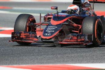 World © Octane Photographic Ltd. McLaren Honda MP4/30 - Jenson Button. Friday 8th May 2015, F1 Spanish GP Practice 1, Circuit de Barcelona-Catalunya, Spain. Digital Ref: 1249LB1D6128