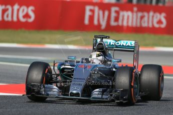 World © Octane Photographic Ltd. Mercedes AMG Petronas F1 W06 Hybrid – Lewis Hamilton. Friday 8th May 2015, F1 Spanish GP Practice 1, Circuit de Barcelona-Catalunya, Spain. Digital Ref: 1249LB1D6135