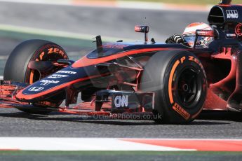 World © Octane Photographic Ltd. McLaren Honda MP4/30 - Jenson Button. Friday 8th May 2015, F1 Spanish GP Practice 1, Circuit de Barcelona-Catalunya, Spain. Digital Ref: 1249LB1D6174