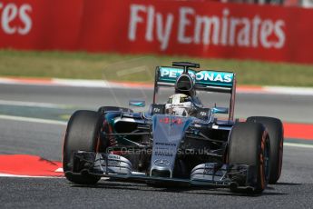 World © Octane Photographic Ltd. Mercedes AMG Petronas F1 W06 Hybrid – Lewis Hamilton. Friday 8th May 2015, F1 Spanish GP Practice 1, Circuit de Barcelona-Catalunya, Spain. Digital Ref: 1249LB1D6529