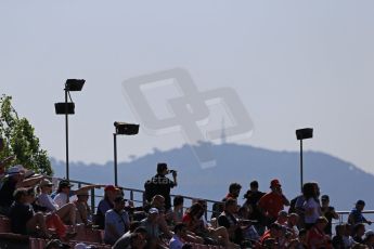 World © Octane Photographic Ltd. Fans watch Practice 1. Friday 8th May 2015, F1 Spanish GP Practice 1, Circuit de Barcelona-Catalunya, Spain. Digital Ref: 1249LB1D6570