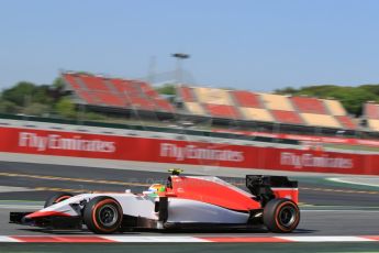 World © Octane Photographic Ltd. Manor Marussia F1 Team – Roberto Merhi. Friday 8th May 2015, F1 Spanish GP Practice 1, Circuit de Barcelona-Catalunya, Spain. Digital Ref: 1249LB7D5985