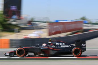 World © Octane Photographic Ltd. McLaren Honda MP4/30 - Jenson Button. Friday 8th May 2015, F1 Spanish GP Practice 1, Circuit de Barcelona-Catalunya, Spain. Digital Ref: 1249LB7D6025