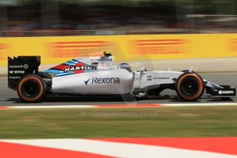 World © Octane Photographic Ltd. Williams Martini Racing FW37 – Valtteri Bottas. Friday 8th May 2015, F1 Spanish GP Practice 2, Circuit de Barcelona-Catalunya, Spain. Digital Ref: 1251CB1L6696