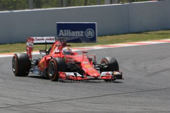 World © Octane Photographic Ltd. Scuderia Ferrari SF15-T– Sebastian Vettel. Friday 8th May 2015, F1 Spanish GP Practice 2, Circuit de Barcelona-Catalunya, Spain. Digital Ref: 1251CB5D0754