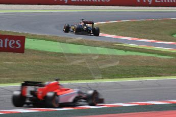 World © Octane Photographic Ltd. Lotus F1 Team E23 Hybrid – Romain Grosjean. Friday 8th May 2015, F1 Spanish GP Practice 2, Circuit de Barcelona-Catalunya, Spain. Digital Ref: 1251CB5D0788