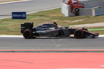 World © Octane Photographic Ltd. McLaren Honda MP4/30 - Jenson Button. Friday 8th May 2015, F1 Spanish GP Practice 2, Circuit de Barcelona-Catalunya, Spain. Digital Ref: 1251CB5D0935