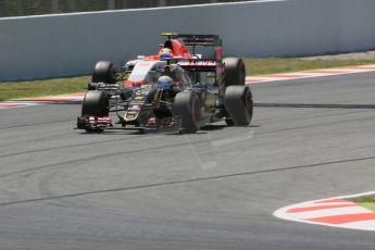 World © Octane Photographic Ltd. Lotus F1 Team E23 Hybrid – Romain Grosjean. Friday 8th May 2015, F1 Spanish GP Practice 2, Circuit de Barcelona-Catalunya, Spain. Digital Ref: 1251CB5D0942