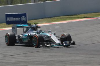 World © Octane Photographic Ltd. Mercedes AMG Petronas F1 W06 Hybrid – Nico Rosberg. Friday 8th May 2015, F1 Spanish GP Practice 2, Circuit de Barcelona-Catalunya, Spain. Digital Ref: 1251CB5D0964