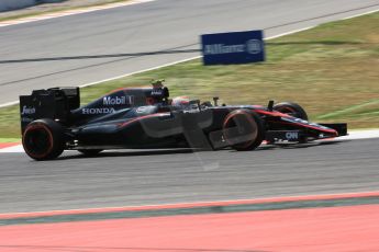 World © Octane Photographic Ltd. McLaren Honda MP4/30 - Jenson Button. Friday 8th May 2015, F1 Spanish GP Practice 2, Circuit de Barcelona-Catalunya, Spain. Digital Ref: 1251CB5D1033