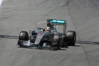 World © Octane Photographic Ltd. Mercedes AMG Petronas F1 W06 Hybrid – Lewis Hamilton. Friday 8th May 2015, F1 Spanish GP Practice 2, Circuit de Barcelona-Catalunya, Spain. Digital Ref: 1251CB5D1049