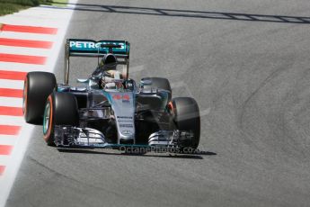 World © Octane Photographic Ltd. Mercedes AMG Petronas F1 W06 Hybrid – Lewis Hamilton. Friday 8th May 2015, F1 Spanish GP Practice 2, Circuit de Barcelona-Catalunya, Spain. Digital Ref: 1251CB5D1050