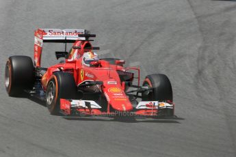 World © Octane Photographic Ltd. Scuderia Ferrari SF15-T– Sebastian Vettel. Friday 8th May 2015, F1 Spanish GP Practice 2, Circuit de Barcelona-Catalunya, Spain. Digital Ref: 1251CB5D1089