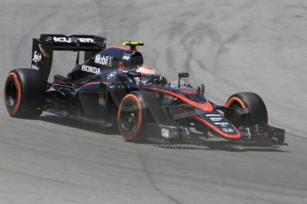 World © Octane Photographic Ltd. McLaren Honda MP4/30 - Jenson Button. Friday 8th May 2015, F1 Spanish GP Practice 2, Circuit de Barcelona-Catalunya, Spain. Digital Ref: 1251CB5D1114