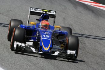 World © Octane Photographic Ltd. Sauber F1 Team C34-Ferrari – Felipe Nasr. Friday 8th May 2015, F1 Spanish GP Practice 2 Circuit de Barcelona-Catalunya, Spain. Digital Ref: 1251CB5D1165