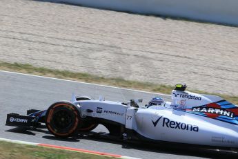 World © Octane Photographic Ltd. Williams Martini Racing FW37 – Valtteri Bottas. Friday 8th May 2015, F1 Spanish GP Practice 2, Circuit de Barcelona-Catalunya, Spain. Digital Ref: 1251LB1D7059