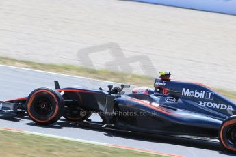 World © Octane Photographic Ltd. McLaren Honda MP4/30 - Jenson Button. Friday 8th May 2015, F1 Spanish GP Practice 2, Circuit de Barcelona-Catalunya, Spain. Digital Ref: 1251LB1D7100