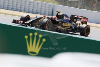World © Octane Photographic Ltd. Lotus F1 Team E23 Hybrid – Pastor Maldonado. Friday 8th May 2015, F1 Spanish GP Practice 2, Circuit de Barcelona-Catalunya, Spain. Digital Ref: 1251LB1D7182