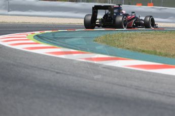 World © Octane Photographic Ltd. McLaren Honda MP4/30 - Jenson Button. Friday 8th May 2015, F1 Spanish GP Practice 2, Circuit de Barcelona-Catalunya, Spain. Digital Ref: 1251LB1D7335