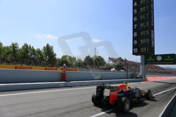 World © Octane Photographic Ltd. Infiniti Red Bull Racing RB11 – Daniil Kvyat. Saturday 9th May 2015, F1 Spanish GP Formula 1 Practice 3, Circuit de Barcelona-Catalunya, Spain. Digital Ref: 1256CB5D1598