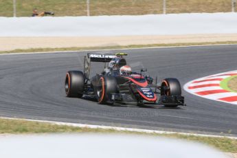 World © Octane Photographic Ltd. McLaren Honda MP4/30 - Jenson Button. Saturday 9th May 2015, F1 Spanish GP Practice 3, Circuit de Barcelona-Catalunya, Spain. Digital Ref: 1256CB7D7463